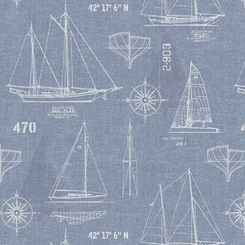 Michael Mille "Bon Voyage", Sail Plan Blue - Image 3