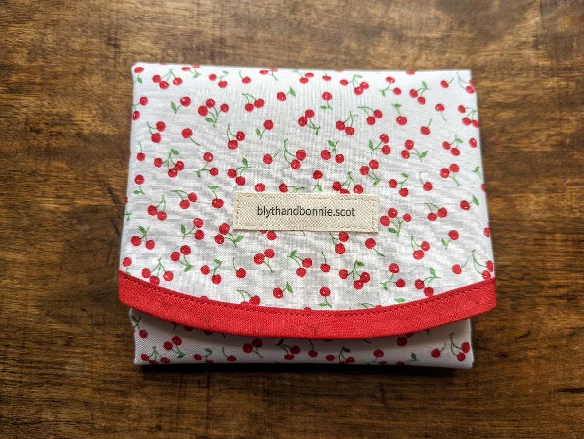 Cherries on White Reusable Sandwich Wraps Blyth & Bonnie