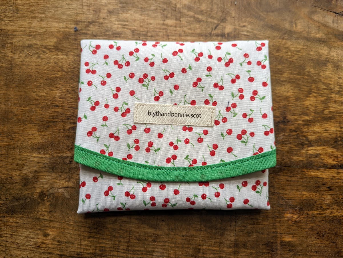 Cherries on White Reusable Sandwich Wraps Blyth & Bonnie